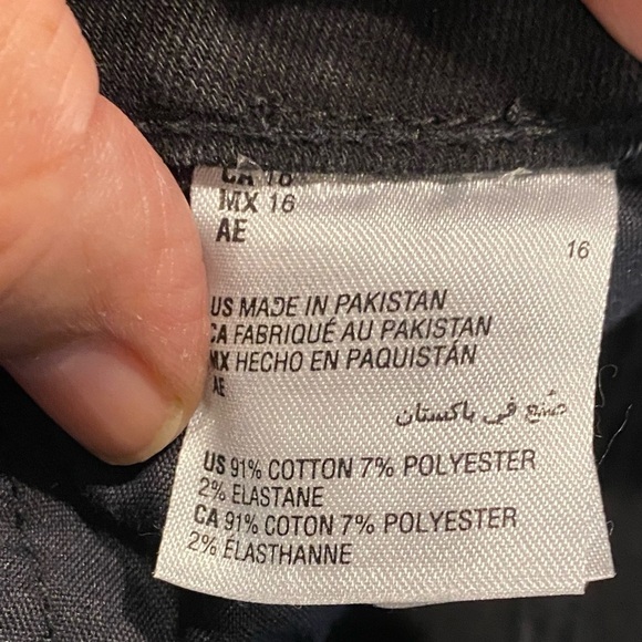 INC Vintage Wash Faded Black High Rise Exposed Button-Fly Jeans Size 16 - Picture 8 of 11